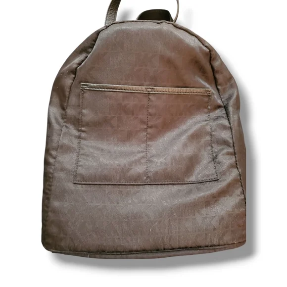 MICHAEL KORS Rhea Medium Black Studded Pebbled Leather Gold Details Backpack - Picture 16 of 17